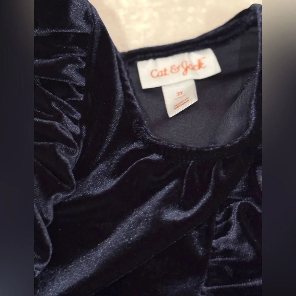 2T Navy Blue Ruffle Toddler Baby Jumpsuit- Cat & Jack - Picture 3 of 3